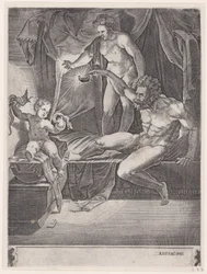 Mladý Herkules ve své kolébce z roku 1533.