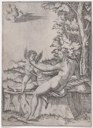 Venuše a Eros, ca. 1514-36.