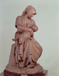 Rolnická žena kojí nemluvně, 1873 (terakota) (podrobnosti viz 183878)