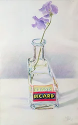Ricard Bottle, 1981 (barevná tužka na papíře)