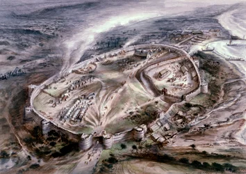 Hrad Pevensey, c3. století, c1960