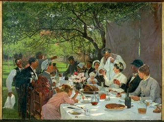 Svatební hostina v Yportu (malba na plátně)