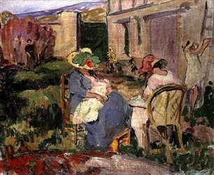 Rodina (olej na plátně)