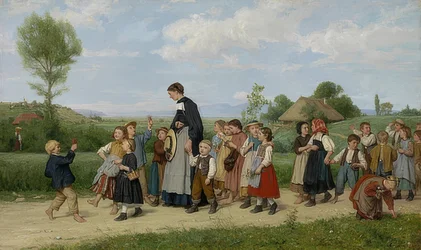 Školní procházka. 1872