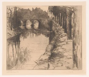 Starý most přes kanál v Diksmuide Vieux Pont (název na objektu) Starý most v Diksmuide
