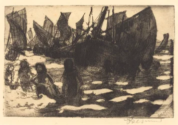 Malé rybářské čluny Berck