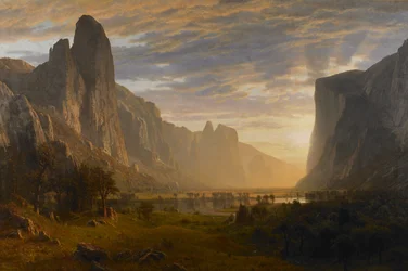 Při pohledu dolů Yosemitské údolí, Kalifornie