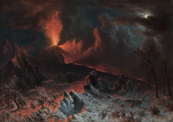 Vesuv o půlnoci, 1868.