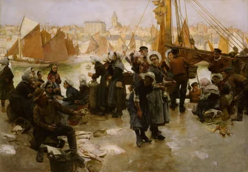 Odchod rybářské flotily, Boulogne, 1891.