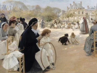 Lucemburská zahrada, Paříž, 1887