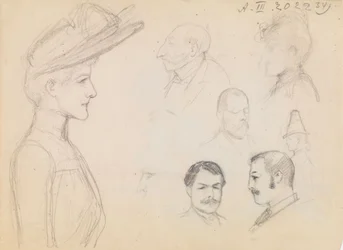 Portrétní studie (verso begónie)