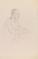 Portrét Louise Pasteura, skica