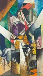 Žena se zvířaty (Madame Raymond Duchamp-Villon)