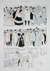 Otevření galerie, cca 1900 (barevné lito)
