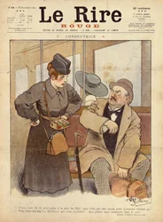 Vlakvedoucí, karikatura z časopisu Le Rire Rouge, 27. listopadu 1915