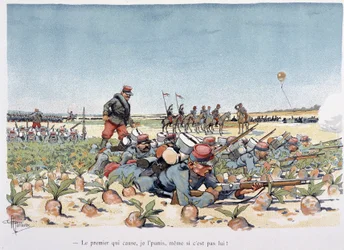 Under the Fire of the Enemy – ve „“Vojenském albu““ od Alberta Guillauma (1873-1942), kolem roku 1900
