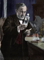 Portrét Louise Pasteura (1822-1895), francouzského chemika a biologa. Podle obrazu Aristida Alberta Gustafa Edelfelta (1854-1905) z Musée d