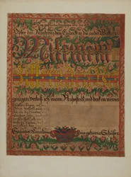 Pa. Německý úmrtní list, c. 1937.