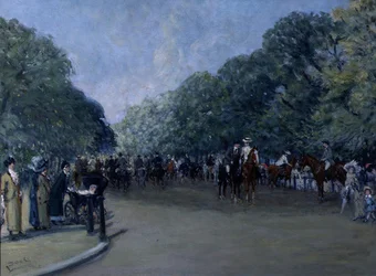 Rotten Row, Hyde Park (olej na plátně)