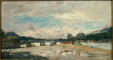 Bord de Seine v Paříži, po bouři