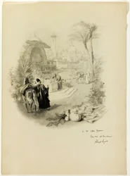 Studie pro ilustraci pro Aline, královnu Golcondy
