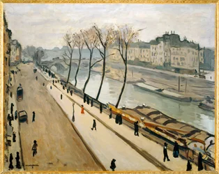 La Seine vu du quai des Grands Augustins - Řeka Seina... (malba na plátně)