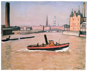Přístav v Hamburku, 1909