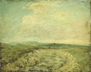 Essexský kanál, kolem roku 1896 (olej na plátně připevněný na palubě)