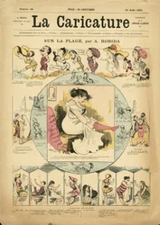 Ilustrace Albert Robida (1848-1926) pro obálku La Caricature (1880)