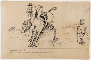 WWI karikatura, 22. září 1917 (pero a inkoust na papíře)