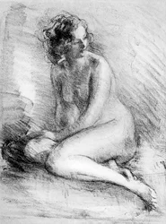 Studie aktu, 1913.