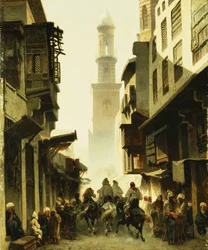 Pouliční scéna v Damašku, 1861