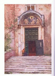Vchod do Ara Coeli, z fóra, z Říma publikoval A & C Black Ltd, 1925