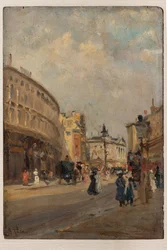 Regent Street (olej na desce)
