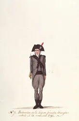 Pontoneer francouzské cizinecké legie, z Coppetiers, 23. listopadu 1792