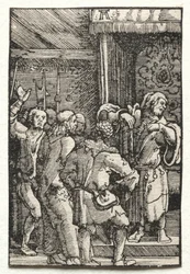 Pád a vykoupení člověka: Kristus před Kaifášem, c. 1515.
