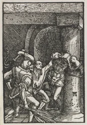 Pád a vykoupení člověka: bičování Krista, c. 1515.