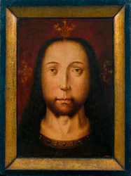 La sainte face - Svatá tvář - Malba od kruhu Bouts, Aelbrecht (Albrecht, c1455-1549), Olej na dřevě c1500 (37,4x28,2cm) - Museu Nacional d
