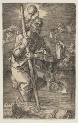 Svatý Kryštof obrácený doprava