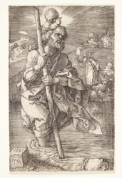 Svatý Kryštof obrácený doprava