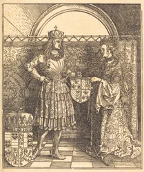 Zasnoubení Maxmiliána s Marií Burgundskou, 1515.