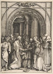 Zasnoubení Panny, od The Life of the Virgin, ca. 1504.