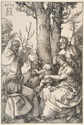 Svatá rodina se svatým Joachimem a svatou Annou, 1511.