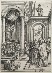 Uvedení Panny Marie do chrámu, c. 1502-1503.