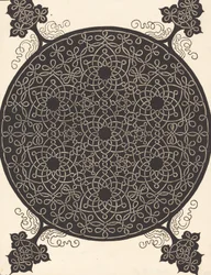 Šestý uzel kombinující sedm malých systémů uzlů s černými středy, pravděpodobně 1506-1507