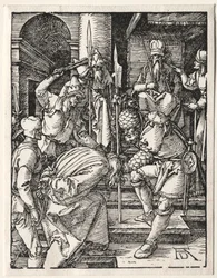 Malé utrpení: Kristus před Annášem, 1509-1511.