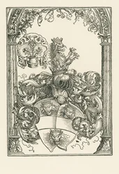 Erb Jacoba de Bannissis, asi 1515 (dřevoryt)