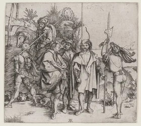 Pět vojáků a Turek na koni, 1495-96
