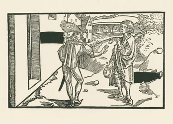 Phaedria a Parmeno, asi 1492-93 (dřevoryt)