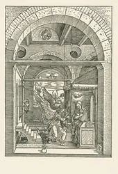 Zvěstování, asi 1503 (dřevoryt)